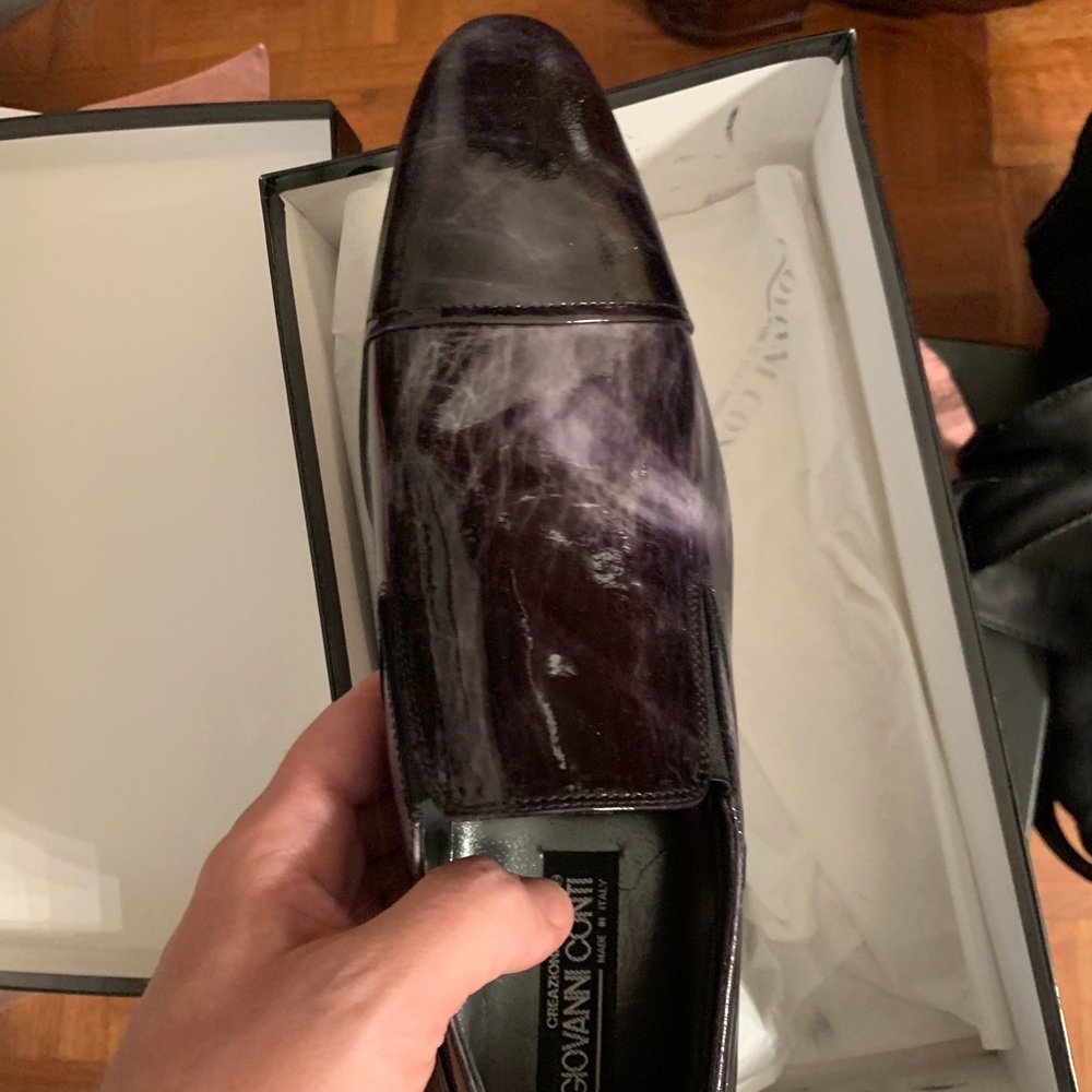 Giovanni Conti Purple Grey marble Slip-on 42 NIB